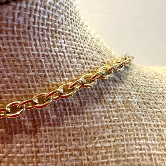 Loft Necklace - Alternating gold tone & faux tortoise links - Picture 11 of 14